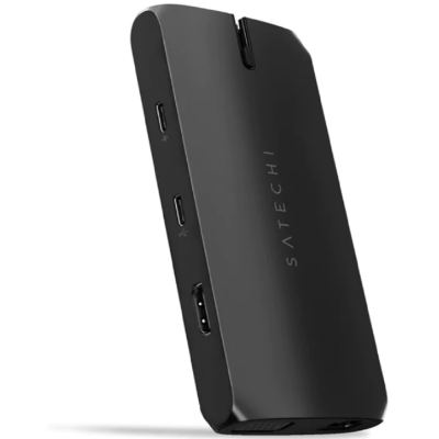 Satechi Αντάπτορας USB-C On The Go Multiport με 2 x Type-C / 2 x USB-A 3.0 / 1 x Gigabit Ethernet / 1 x HDMI 4K / 1 x VGA 1080P / 1 x SD & MicroSD - Black (ST-UCMBAK)
