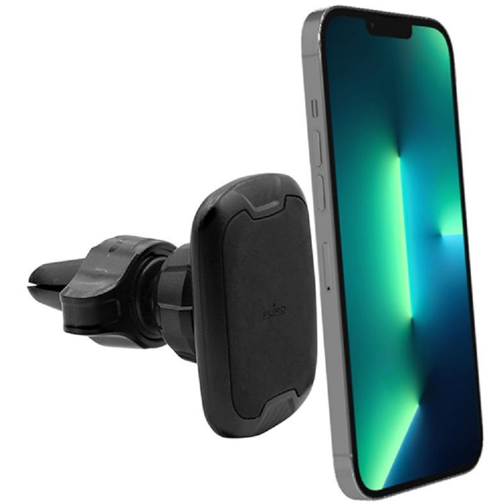 Puro Rotating Magnetic Car Holder - Μαγνητική Βάση Στήριξης Κινητών για Αεραγωγούς Αυτοκινήτων - Black (SH7P-BLK)