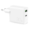 Puro Wall Charger - Ταχυφορτιστής Ταξιδιού / Αντάπτορας με 1x Type-C / 1 x USB-A - 30W - White (FCMTCUSBAC30WPD-WHI)