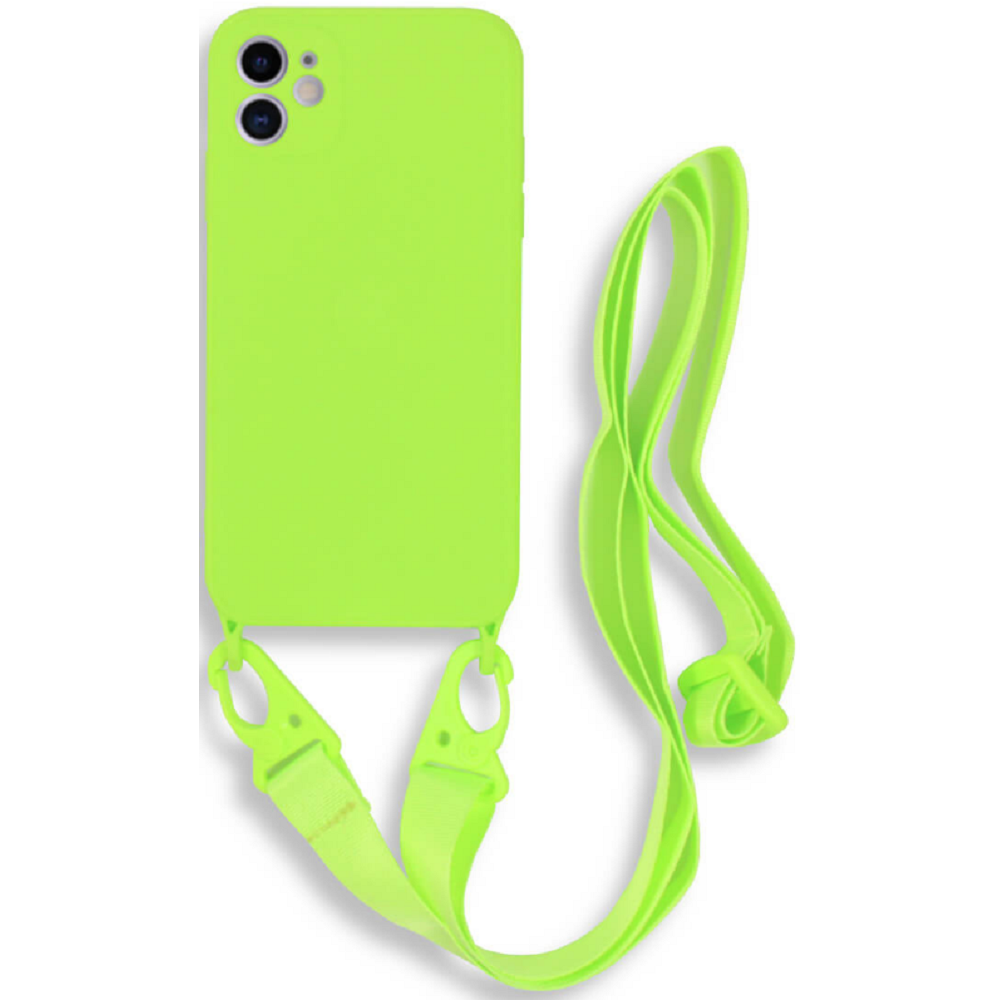 Bodycell Θήκη Σιλικόνης με Λουράκι Λαιμού - Apple iPhone 11 - Light Green (5206015000140)