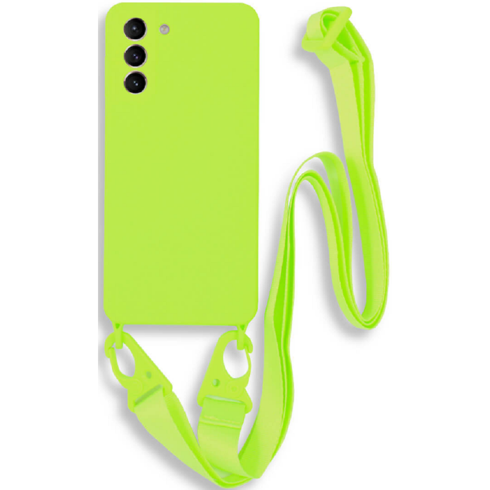 Bodycell Θήκη Σιλικόνης με Λουράκι Λαιμού - Samsung Galaxy S21 Plus 5G - Light Green (5206015001871)