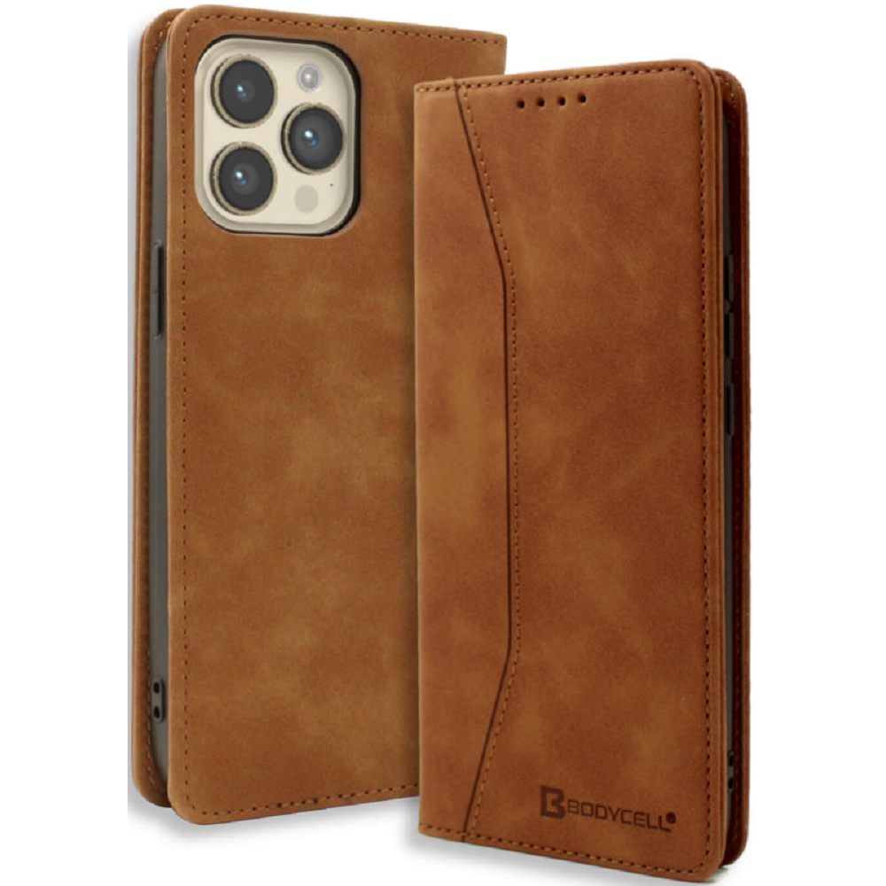 Bodycell Θήκη - Πορτοφόλι Apple iPhone 14 Pro - Brown (5206015014659)