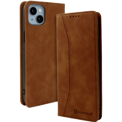 Bodycell Θήκη - Πορτοφόλι Apple iPhone 14 Plus - Brown (5206015013997)