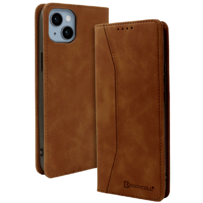 Bodycell Θήκη - Πορτοφόλι Apple iPhone 14 - Brown (5206015013966)