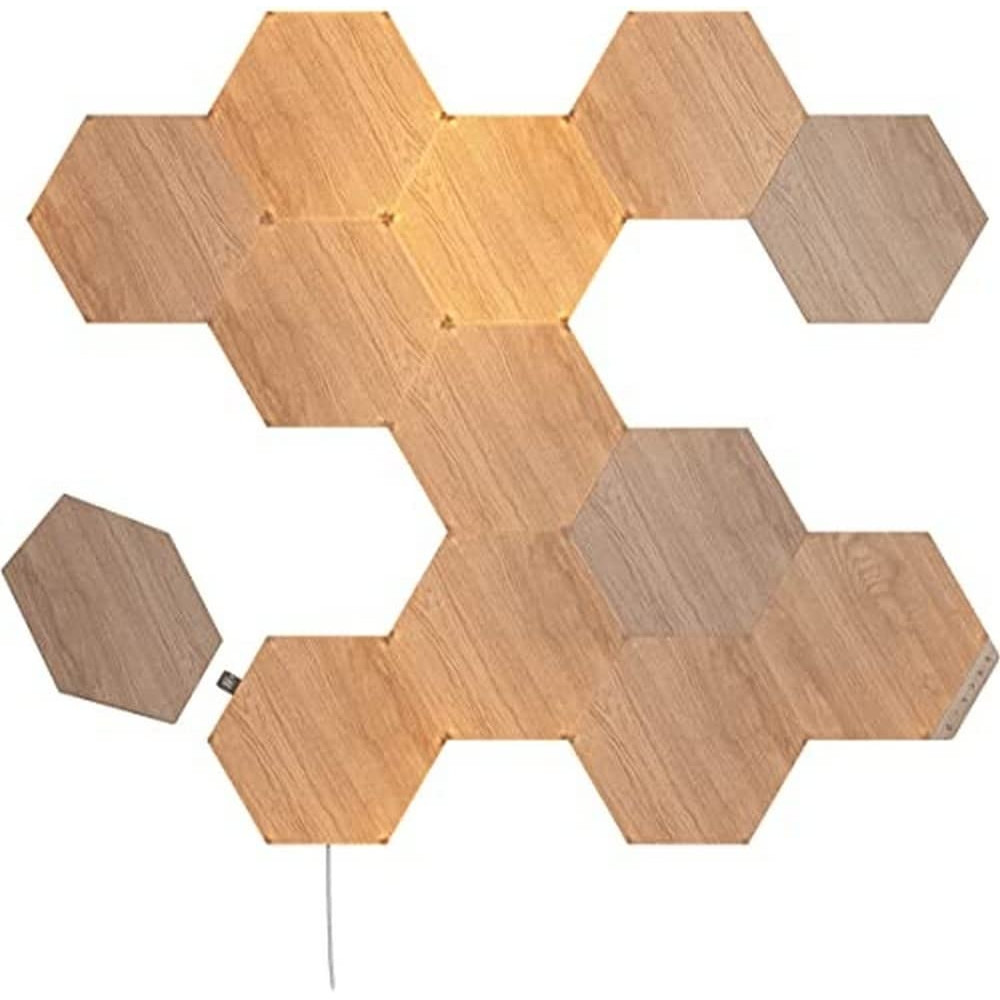 Nanoleaf Elements Wood Look Hexagons Starter Kit - Αρθρωτές Συνθέσεις LED Φωτισμού - 13 Τεμάχια (NL52-K-3002HB-13PK)