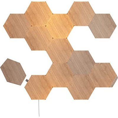Nanoleaf Elements Wood Look Hexagons Starter Kit - Αρθρωτές Συνθέσεις LED Φωτισμού - 13 Τεμάχια (NL52-K-3002HB-13PK)