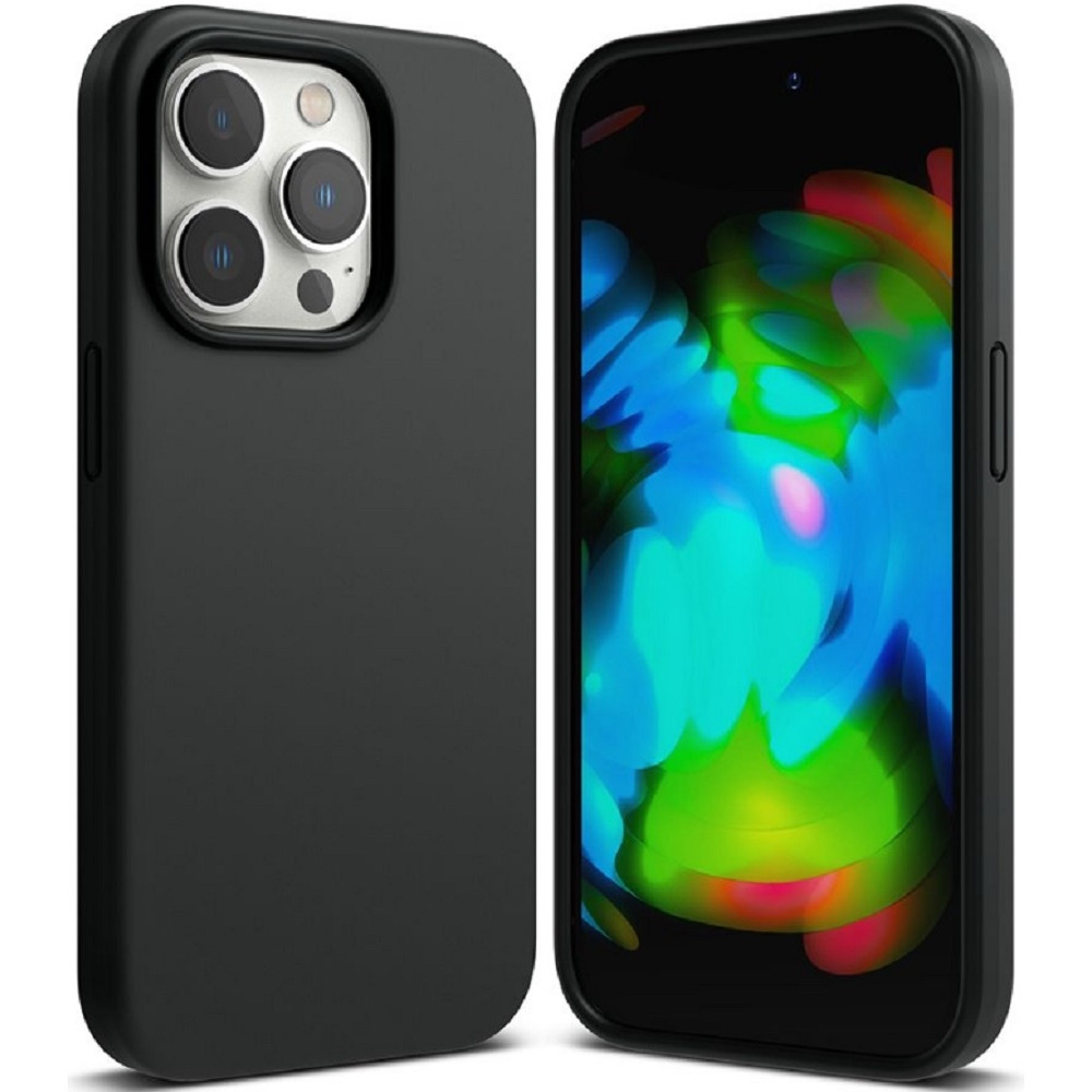 Ringke Silicone - Ανθεκτική Θήκη Σιλικόνης - Apple iPhone 14 Pro - Black (8809881263038)