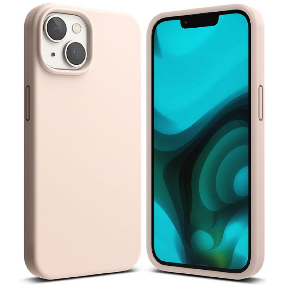 Ringke Silicone - Ανθεκτική Θήκη Σιλικόνης - Apple iPhone 14 - Pink Sand (8809881264165)