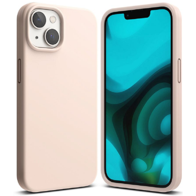Ringke Silicone - Ανθεκτική Θήκη Σιλικόνης - Apple iPhone 14 - Pink Sand (8809881264165)
