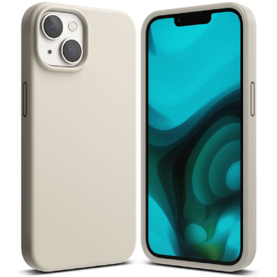 Ringke Silicone - Ανθεκτική Θήκη Σιλικόνης - Apple iPhone 15 Plus / 14 Plus - Stone (8809881263656)