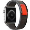 Tech-Protect Nylon Λουράκι - Apple Watch Ultra/SE/11/10/9/8/7/6/5/4 (49/46/45/44mm) - Black / Orange (9490713929742)