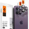 Spigen GLAS.tR EZ Fit OPTIK Pro Camera Lens Protector - Αντιχαρακτικό Προστατευτικό Γυαλί για Φακό Κάμερας Apple iPhone 17 Pro / 17 Pro Max / 16 Pro / 16 Pro Max / 15 Pro / 15 Pro Max / 14 Pro / 14 Pro Max - 2 Τεμάχια - Black (AGL05205)