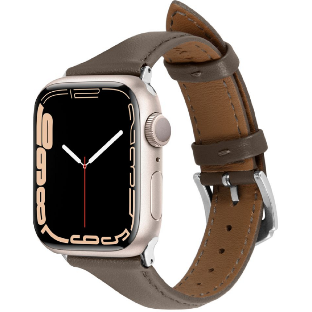Spigen Cyrill Kajuk - Δερμάτινο Λουράκι Apple Watch SE/10/9/8/7/6/5/4 (42/41/40mm) - Khaki (AMP05441)