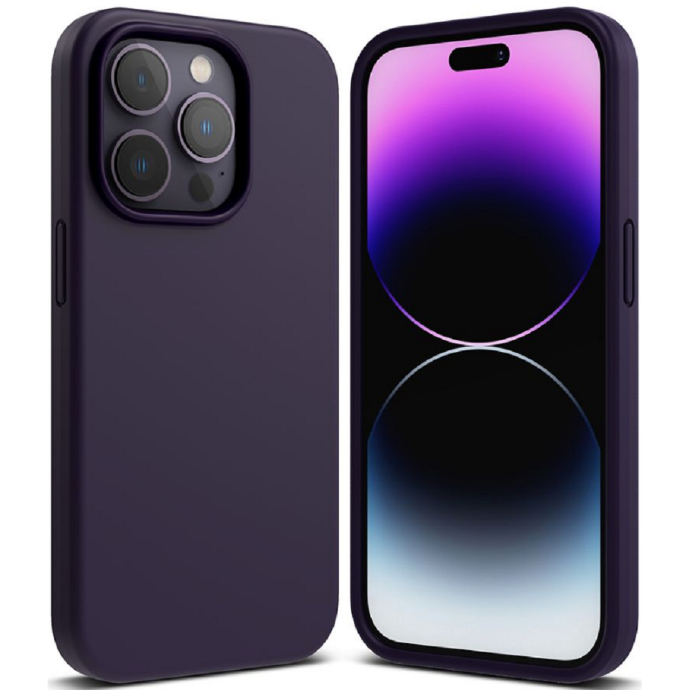 Ringke Silicone - Ανθεκτική Θήκη Σιλικόνης - Apple iPhone 14 Pro - Deep Purple (8809881268040)