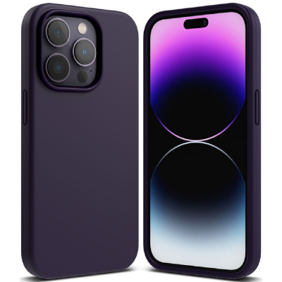 Ringke Silicone - Ανθεκτική Θήκη Σιλικόνης - Apple iPhone 14 Pro - Deep Purple (8809881268040)