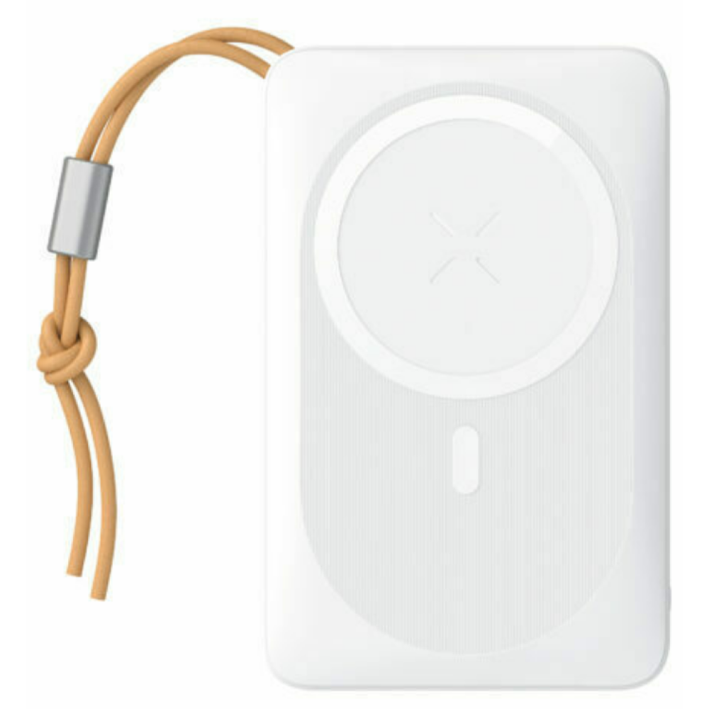 Veger MagOn Magnetic Wireless PowerBank με Ασύρματη Φόρτιση MagSafe 15W / 1 x USB-A / 1 x Type-C - 20W - 10000mAh - White (V1151)