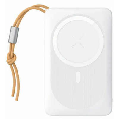 Veger MagOn Magnetic Wireless PowerBank με Ασύρματη Φόρτιση MagSafe 15W / 1 x USB-A / 1 x Type-C - 20W - 10000mAh - White (V1151)