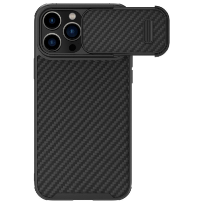 Nillkin Synthetic Fiber S - Σκληρή Θήκη από Ανθρακονήματα με Κάλυμμα για την Κάμερα - Apple iPhone 14 Pro - Black (6902048249783)