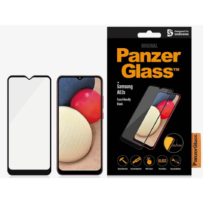 PanzerGlass Tempered Glass Case Friendly - Fullface Αντιχαρακτικό Γυαλί Οθόνης - Samsung Galaxy A02s - Black (5711724072628)