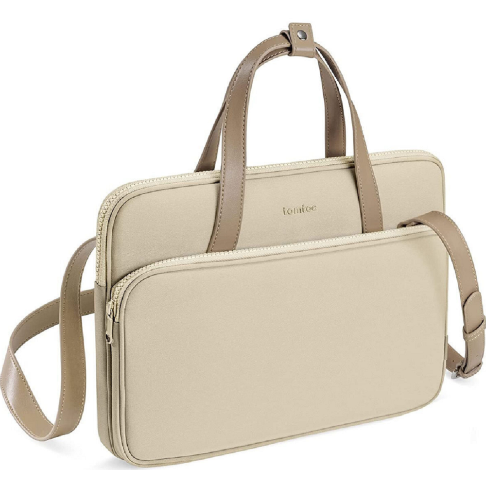 Tomtoc The Her H22 Lady Premium Shoulder Bag - Θήκη / Τσάντα Μεταφοράς για Laptοp έως 14" - Khaki (H22C1K1)