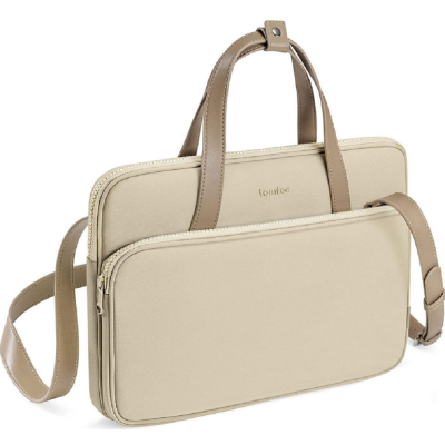 Tomtoc The Her H22 Lady Premium Shoulder Bag - Θήκη / Τσάντα Μεταφοράς για Laptοp έως 14" - Khaki (H22C1K1)