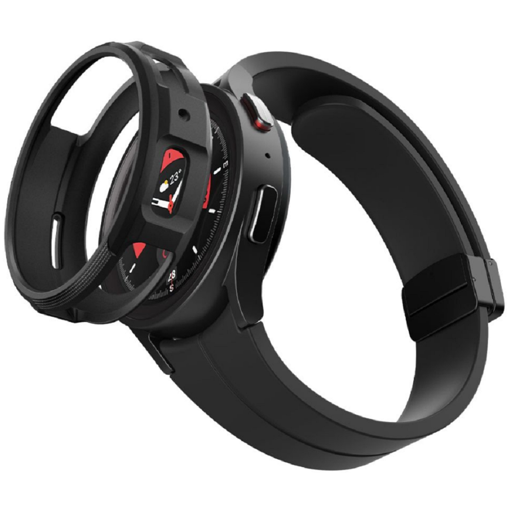 Spigen Liquid Air Θήκη Σιλικόνης - Samsung Galaxy Watch 5 Pro 45mm - Matte Black (ACS05185)