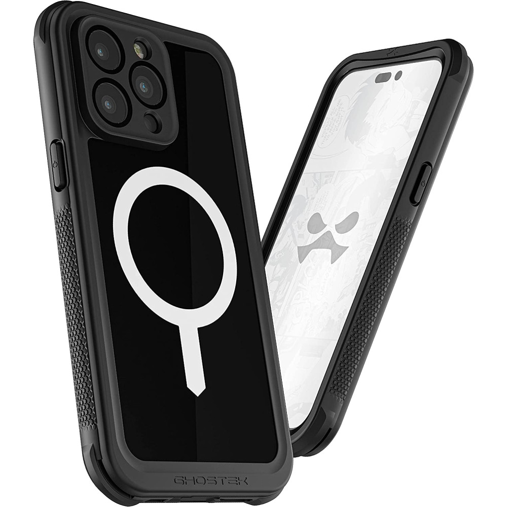Ghostek Nautical 4 - Ανθεκτική Αδιάβροχη Θήκη MagSafe με Περιστρεφόμενο Κλιπ Ζώνης - Apple iPhone 14 Pro Max - Black (GHOCAS3185)
