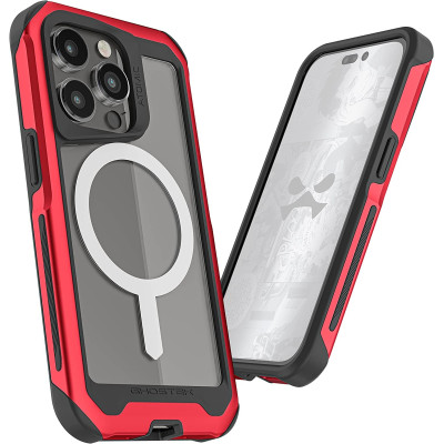 Ghostek Atomic Slim 4 - Ανθεκτική Θήκη MagSafe Apple iPhone 14 Pro - Red (GHOCAS3090)