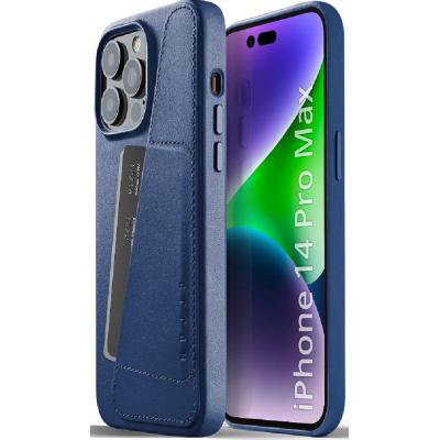 MUJJO Full Leather Wallet Case - Δερμάτινη Θήκη-Πορτοφόλι Apple iPhone 14 Pro Max - Blue (MUJJO-CL-030-BL)