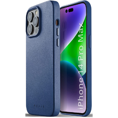 MUJJO Full Leather Case - Δερμάτινη Θήκη MagSafe - Apple iPhone 14 Pro Max - Blue (MUJJO-CL-029-BL)