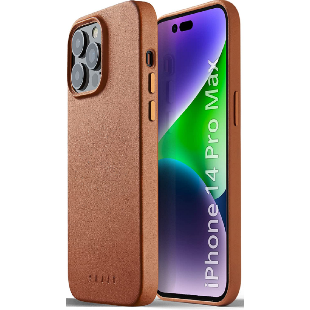 MUJJO Full Leather Case - Δερμάτινη Θήκη MagSafe - Apple iPhone 14 Pro Max - Tan (MUJJO-CL-029-TN)