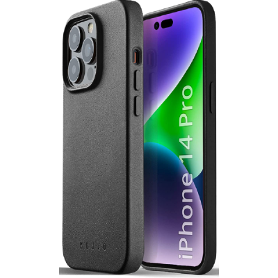 MUJJO Full Leather Case - Δερμάτινη Θήκη MagSafe - Apple iPhone 14 Pro - Black (MUJJO-CL-027-BK)