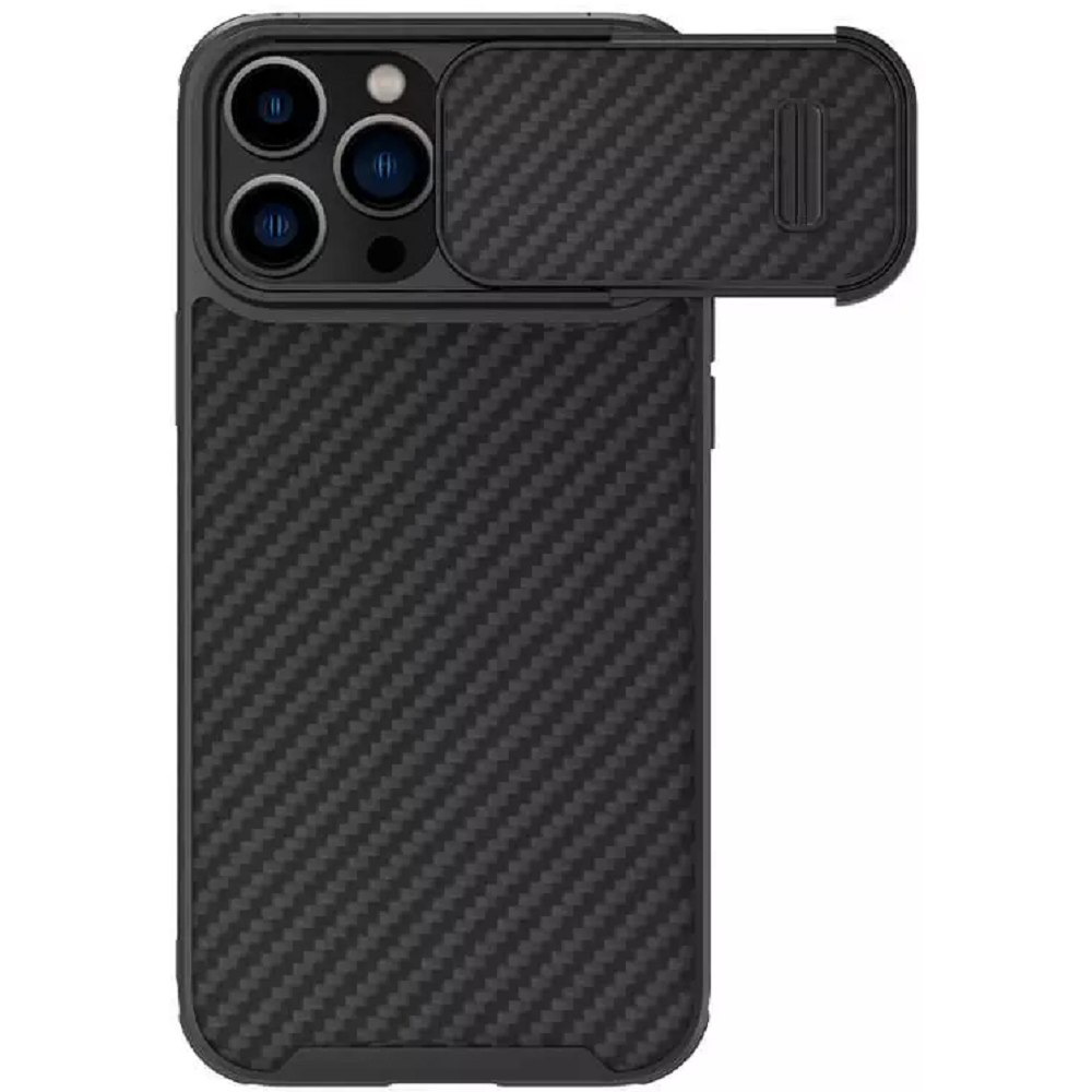 Nillkin Synthetic Fiber S - Σκληρή Θήκη από Ανθρακονήματα με Κάλυμμα για την Κάμερα - Apple iPhone 14 Pro Max - Black (6902048249806)
