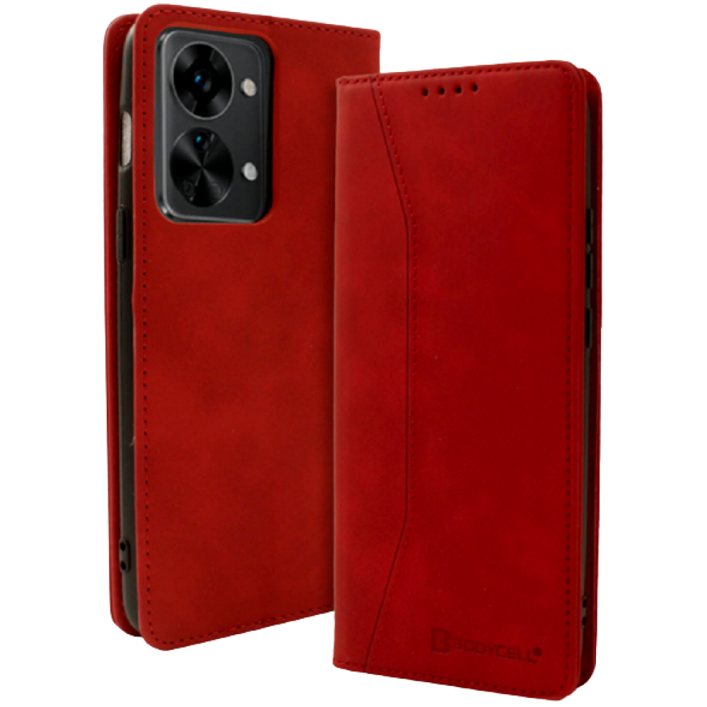 Bodycell Θήκη - Πορτοφόλι OnePlus Nord 2T - Red (5206015016486)