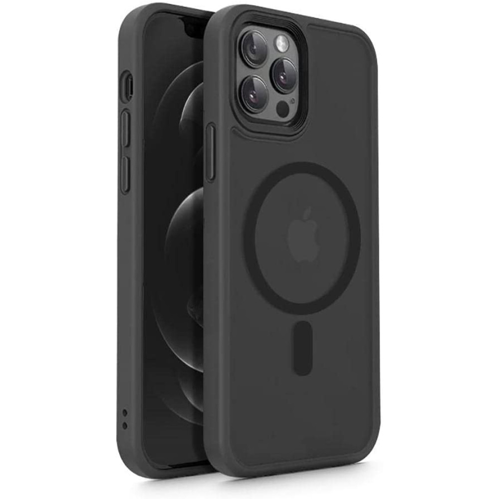 Tech-Protect MagMat - Σκληρή Θήκη MagSafe Apple iPhone 12 / 12 Pro - Matte Black (6216990211553)