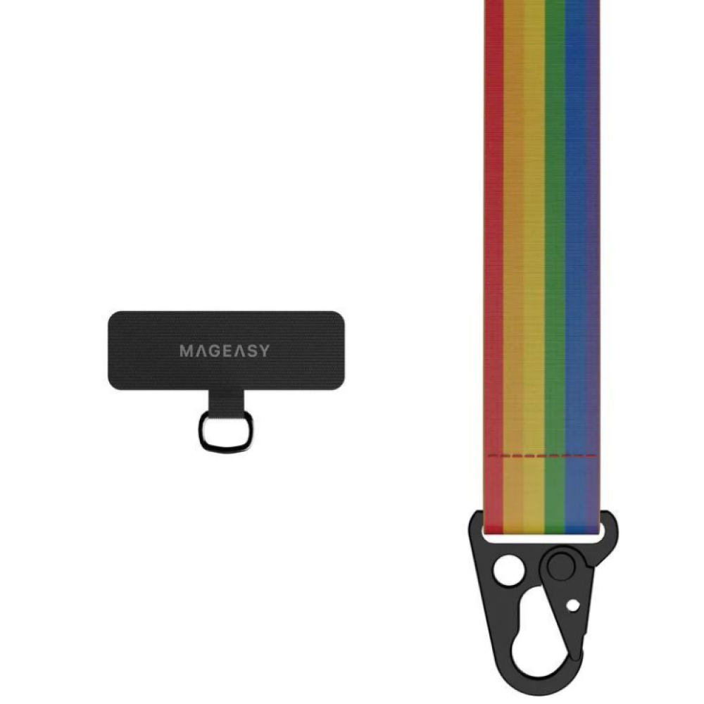 SwitchEasy MagEasy Strap & Strap Card - Αποσπώμενο Λουράκι Λαιμού για Θήκες Κινητών iPhone - Rainbow (MPHIPH063RB22)