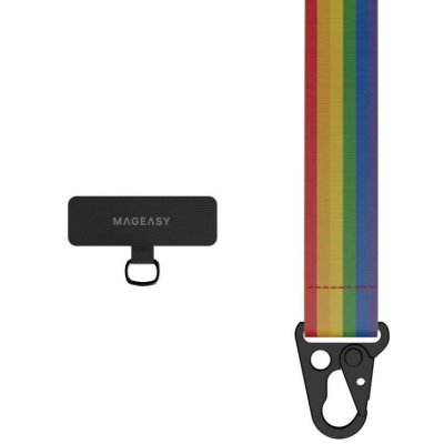 SwitchEasy MagEasy Strap & Strap Card - Αποσπώμενο Λουράκι Λαιμού για Θήκες Κινητών iPhone - Rainbow (MPHIPH063RB22)