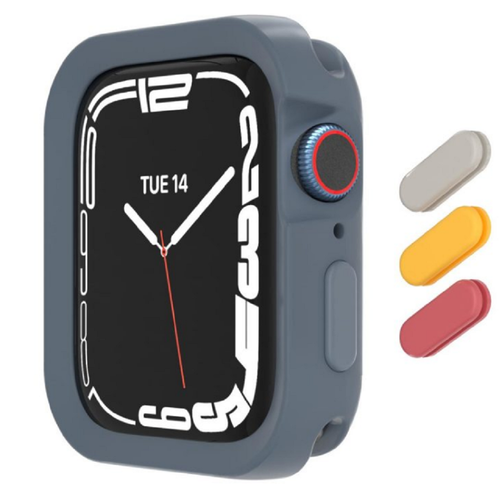 SwitchEasy Colors - Θήκη Σιλικόνης Apple Watch SE/9/8/7/6/5/4 (45/44mm) με 4 Καλύμματα για το Πλαϊνό Κουμπί - Abyss Blue (GS-107-231-139-214)