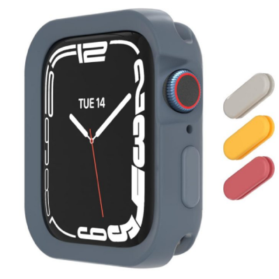 SwitchEasy Colors - Θήκη Σιλικόνης Apple Watch SE/9/8/7/6/5/4 (45/44mm) με 4 Καλύμματα για το Πλαϊνό Κουμπί - Abyss Blue (GS-107-231-139-214)