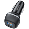 Veger CC62-1A1C Dual Port Fast Car Charger - Γρήγορος Φορτιστής Αυτοκινήτου με 1 x USB-A / 1 x Type-C - 51W - Black (6970453555416)