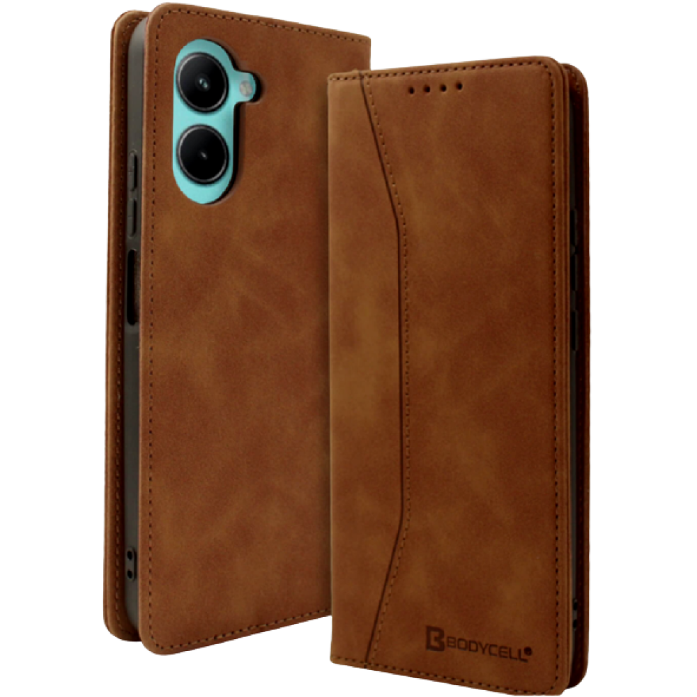 Bodycell Θήκη - Πορτοφόλι Realme C33 - Brown (5206015016226)