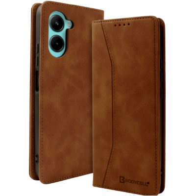 Bodycell Θήκη - Πορτοφόλι Realme C33 - Brown (5206015016226)
