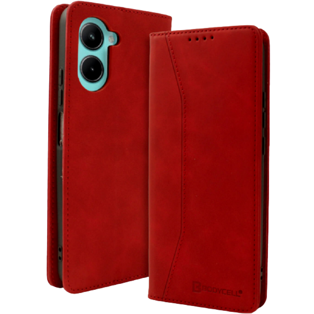 Bodycell Θήκη - Πορτοφόλι Realme C33 - Red (5206015016233)