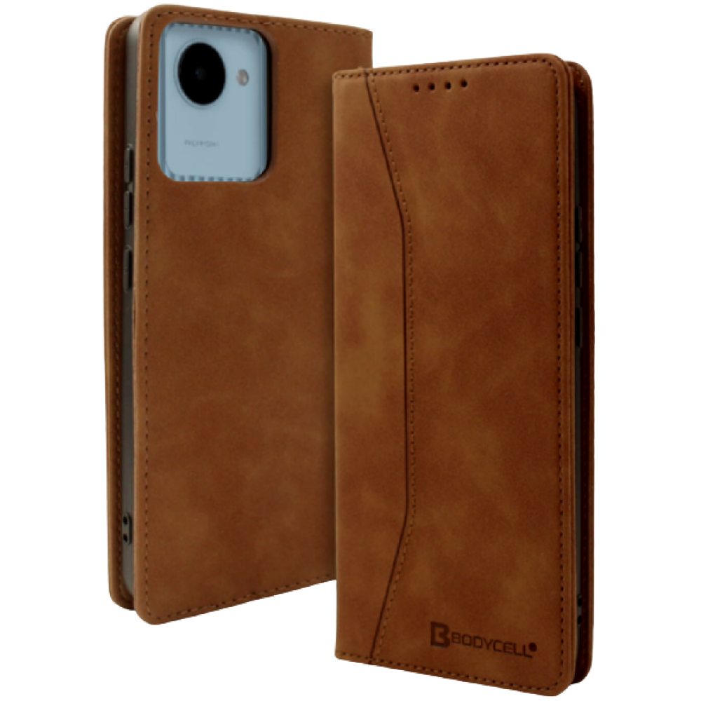 Bodycell Θήκη - Πορτοφόλι Realme C30 - Brown (5206015011894)