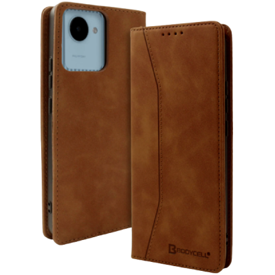 Bodycell Θήκη - Πορτοφόλι Realme C30 - Brown (5206015011894)