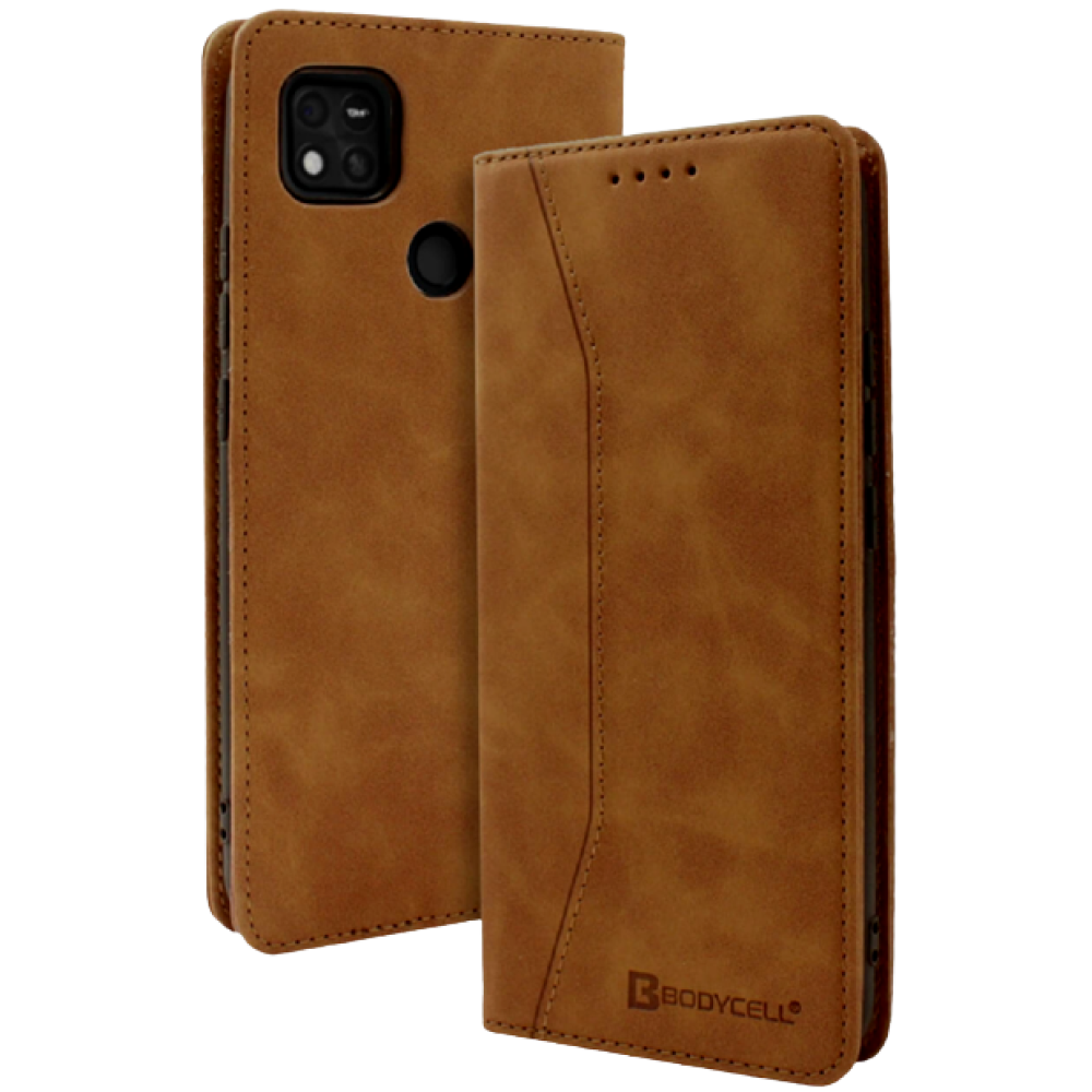 Bodycell Θήκη - Πορτοφόλι Xiaomi Redmi 10A - Brown (5206015005015)