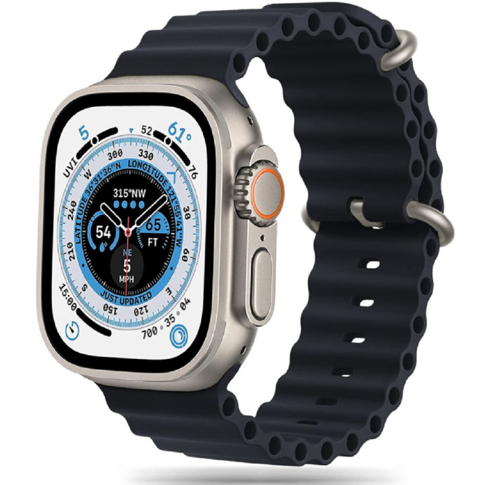 Tech-Protect Iconband Pro - Λουράκι Σιλικόνης Apple Watch Ultra/SE/11/10/9/8/7/6/5/4 (49/46/45/44mm) - Black (9490713929971)