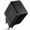 Tech-Protect C35W-2 - Ταχυφορτιστής Ταξιδιού / Αντάπτορας με 2 x Type-C - 35W - Black (9589046925696)