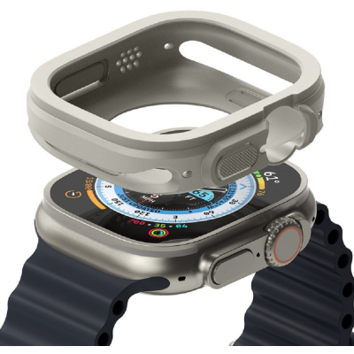 Ringke Air Sports Θήκη Σιλικόνης - Apple Watch Ultra 2 / Ultra 1 49mm - Warm Gray (8809881269061)