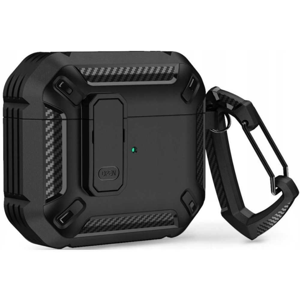 Tech-Protect Θήκη X-Carbo - Apple AirPods Pro 2nd Gen / 1st Gen - Black (9490713928080)